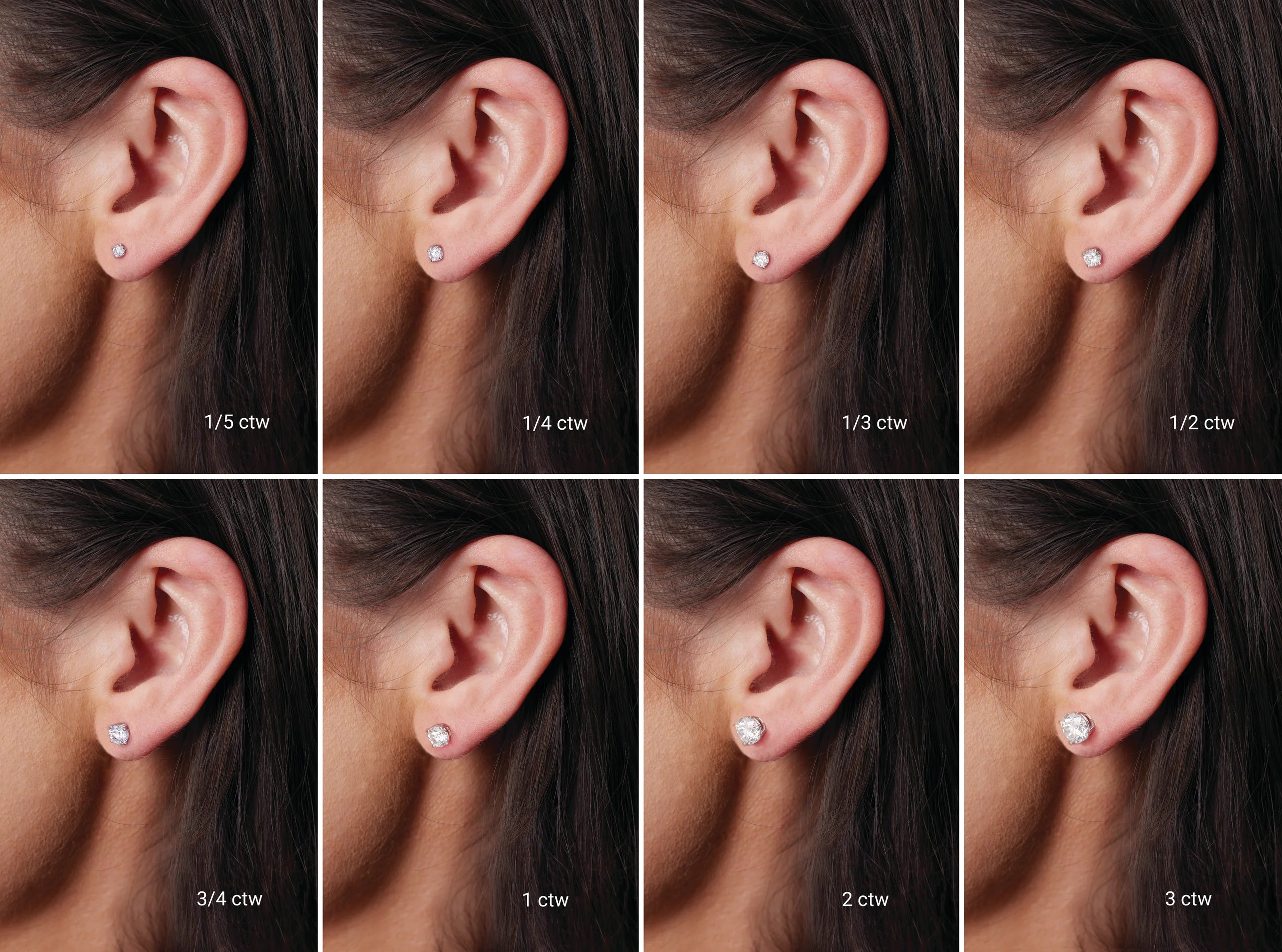 14K 1-CTW Lab-Grown Diamond Stud Earring - Farsi Jewelers