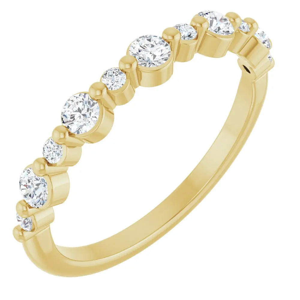 14K 3/8 CTW Lab-Grown Diamond Anniversary Band - Farsi Jewelers