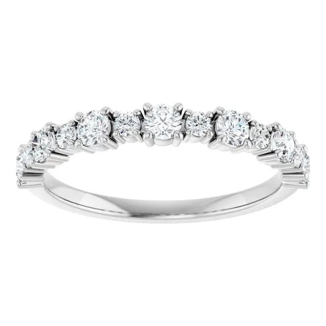 14K White 1/2 CTW Lab-Grown Diamond Band - Farsi Jewelers