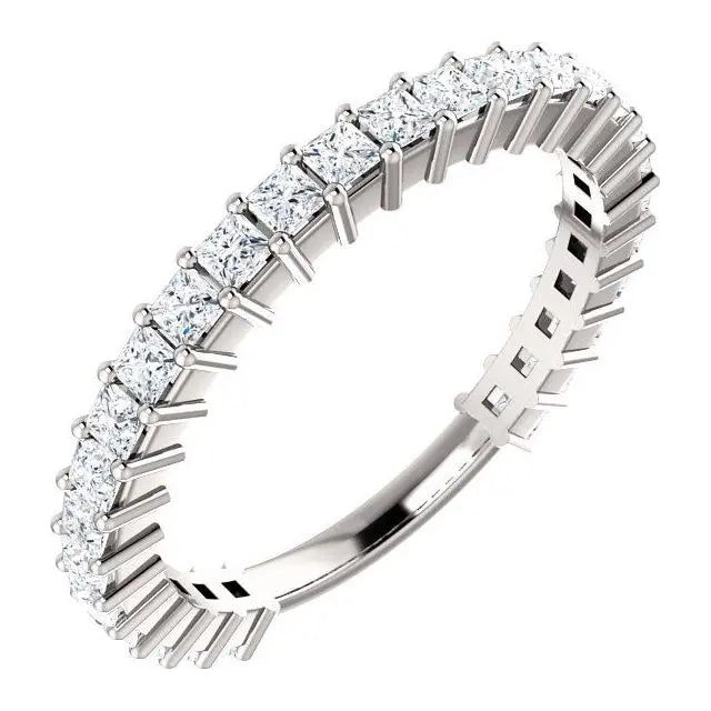14KW 1-ctw Princess Diamond Anniversary Band - Farsi Jewelers
