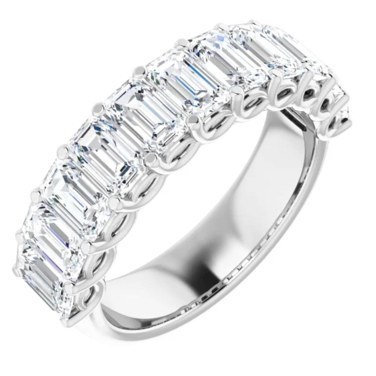 14KW Gold Moissanite Anniversary Ring.