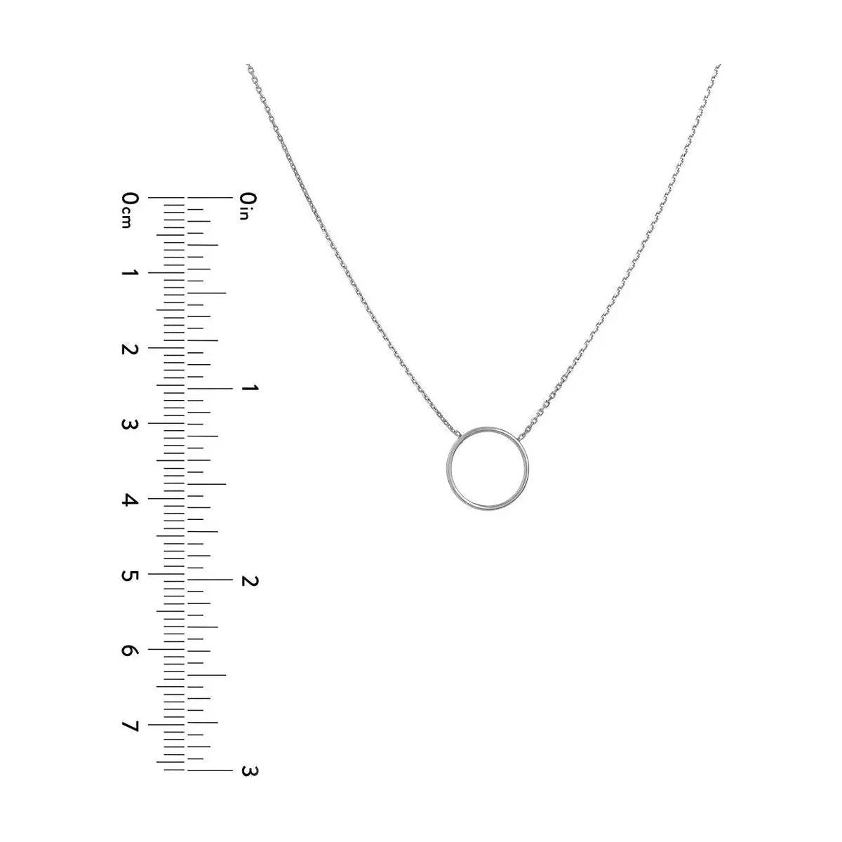 14KW Wire Circle Necklace Farsi Jewelers
