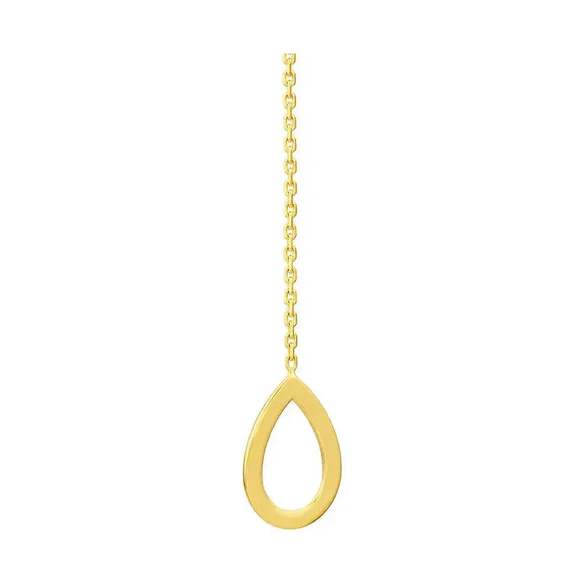 14KY FRONT TO BACK TEAR STUDw/OPEN TEAR DROP Earring - Farsi Jewelers