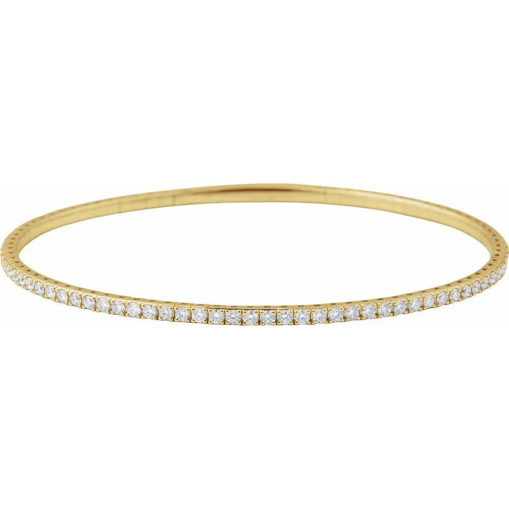 14KY Gold 1.78ctw Lab-Grown Diamond Flex-Bracelet - Farsi Jewelers