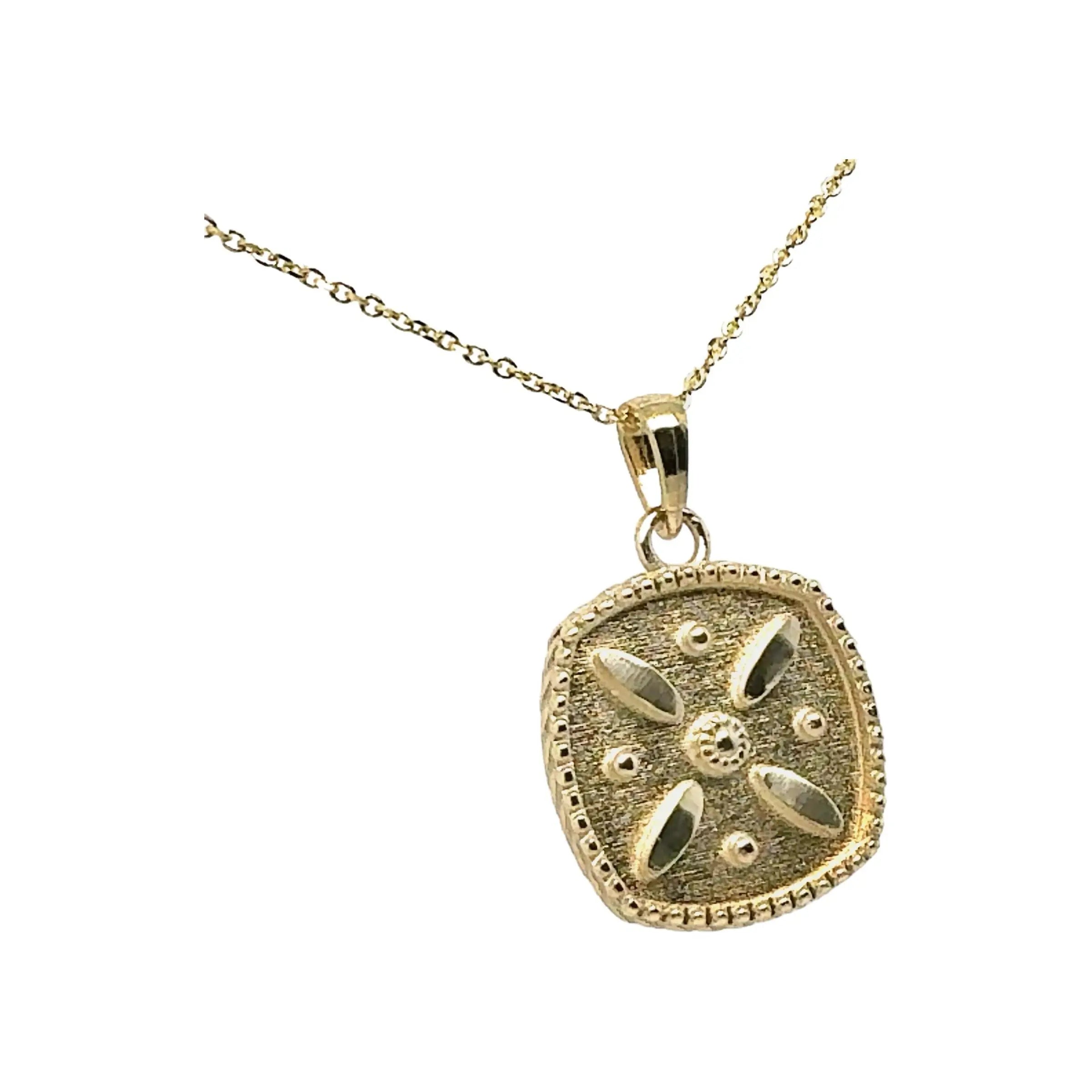 14KY Gold Darafsh-Pendant - 1-mm Solid cable chain Farsi Jewelers