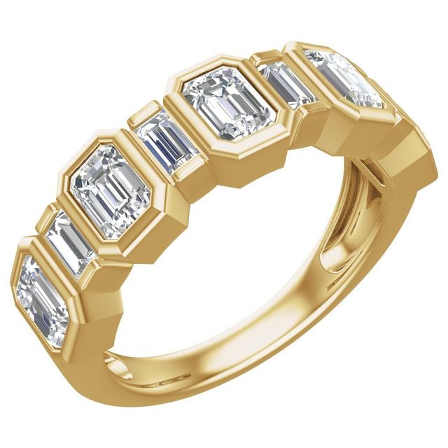 Diamond Wedding Rings 14K Gold Lab Grown Emerald Cut Diamond Ring – 1.50 CTW