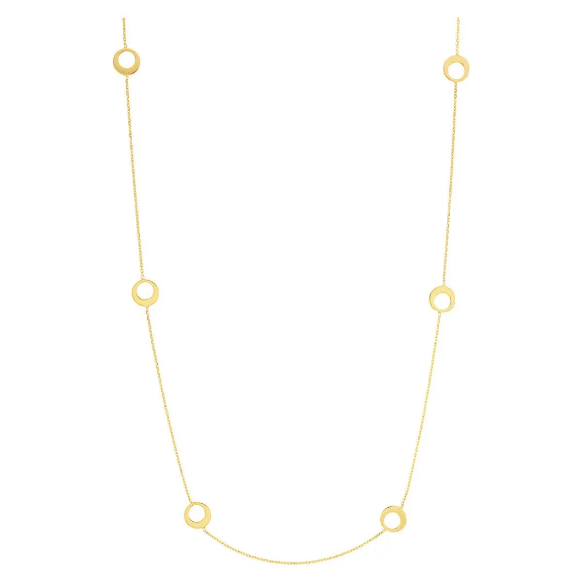6PC HALF OPEN CIRCLE STATION ADJ.NECK,LB Farsi Jewelers