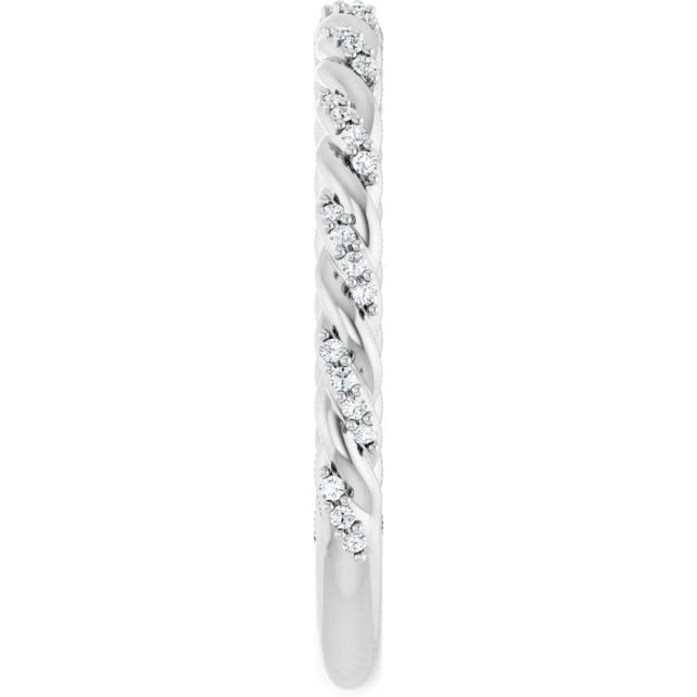 Diamond Wedding Rings Diamond Pavé Cable Twist Wedding Band 0.25 ctw