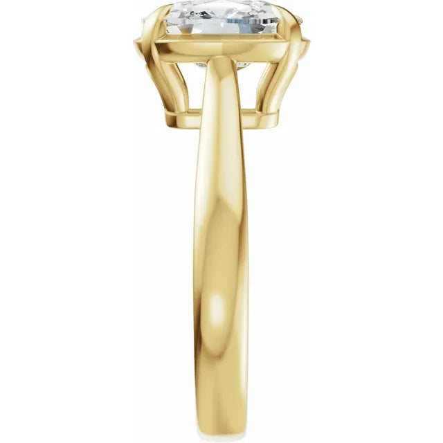 Engagement Rings Elongated Cushion Cut Engagement Ring - 2.50 ct 14K Gold