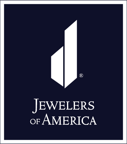 Jewelers of America logo on a navy blue background