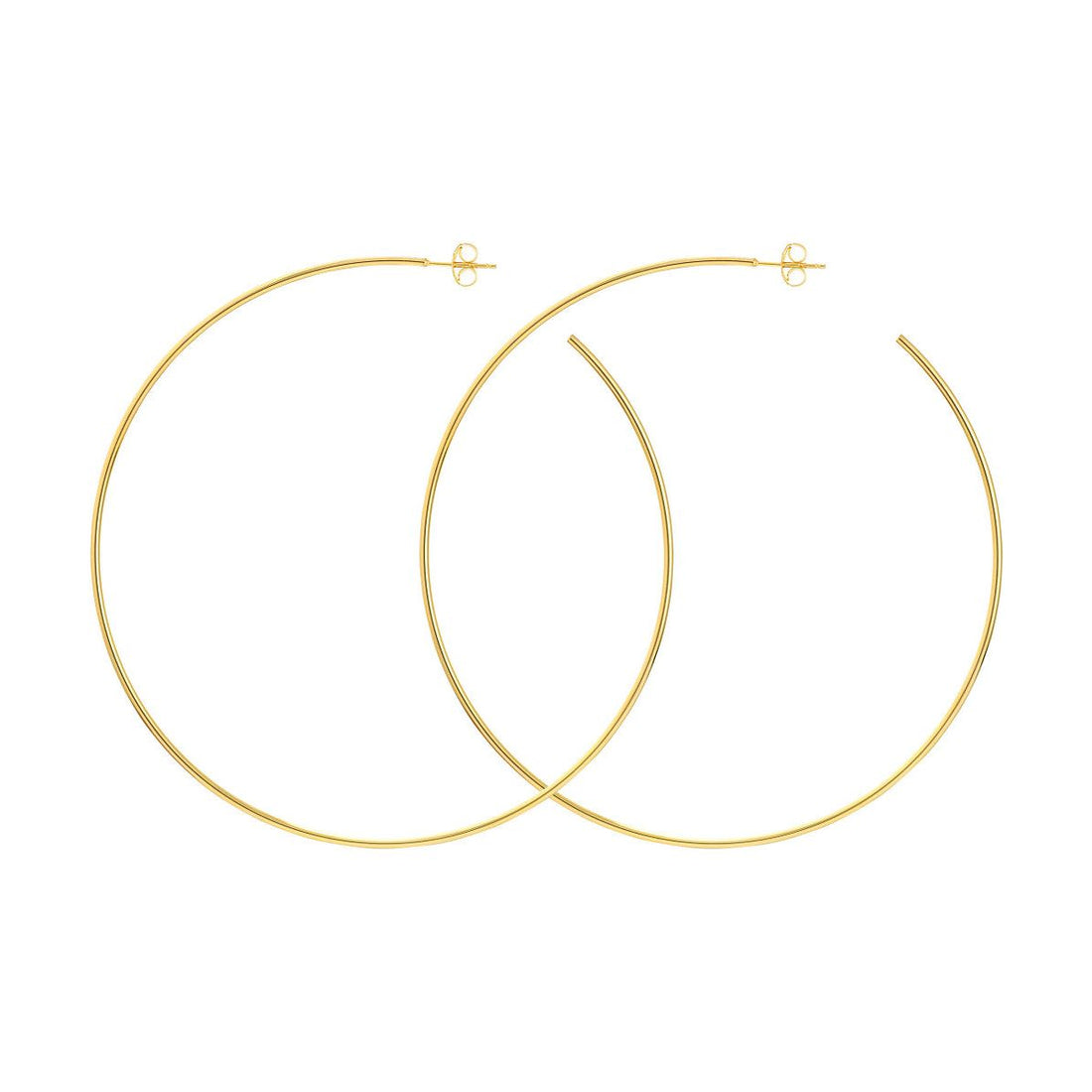 14KY Gold Large Open Hoop 75mm