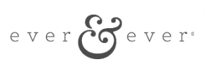 Logo of 'ever & ever' with a decorative ampersand on a white background