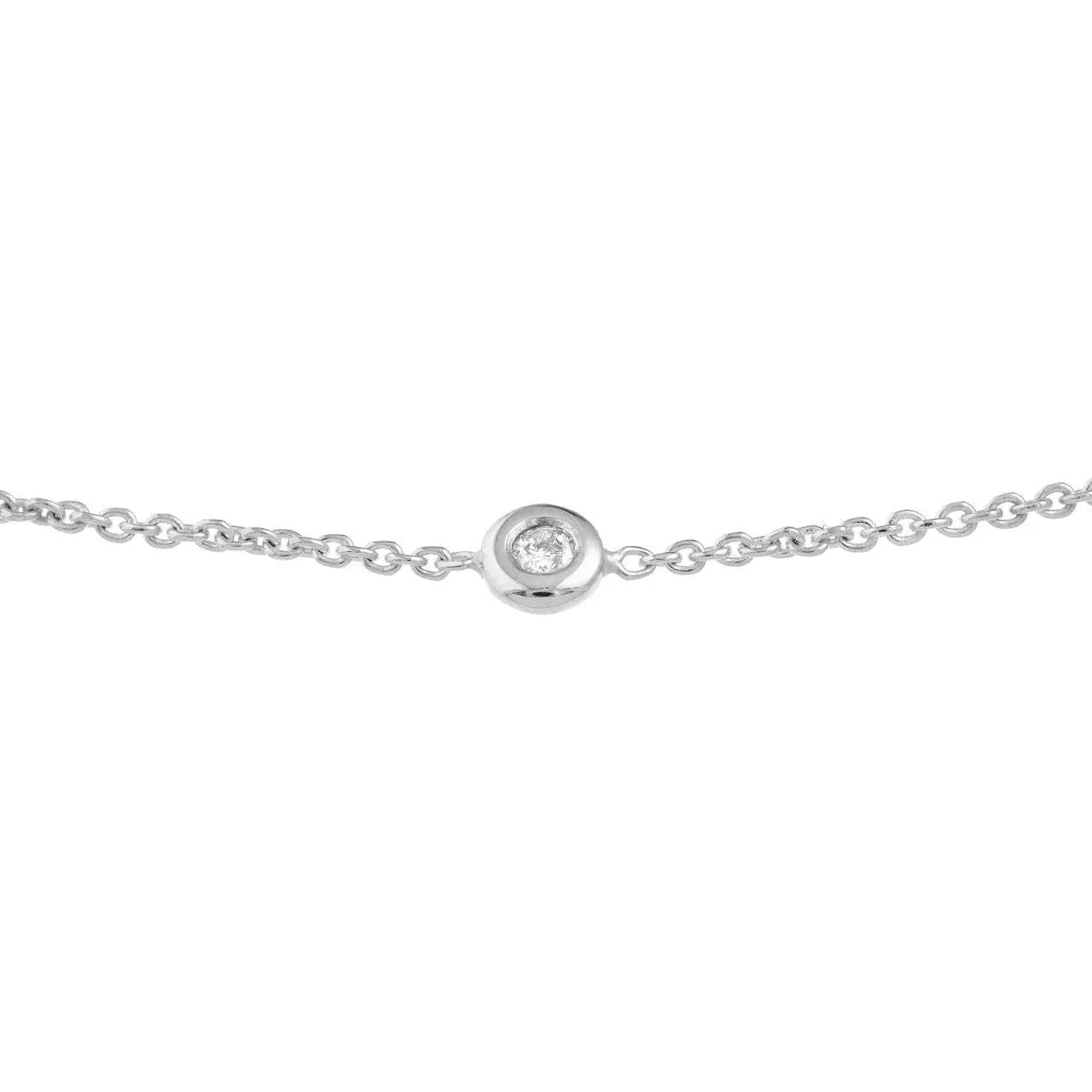 1 DIAMOND -0.04CT SILICONE BEAD CLASP 14KW - Farsi Jewelers