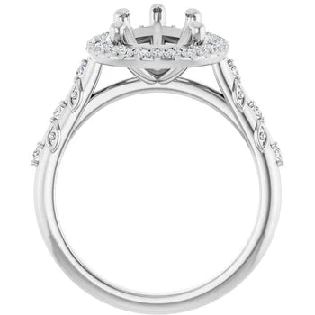 Load image 1 in gallery view. Engagement Rings 14K White 12x8 mm Pear Engagement Ring Mounting