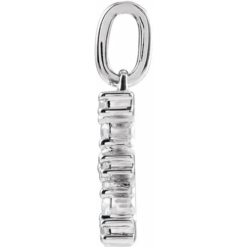 Load image 1 in gallery view. Diamond Jewelry Collections Lab-Grown Diamond Initial Pendant - 14K White Gold | Pendant or Necklace