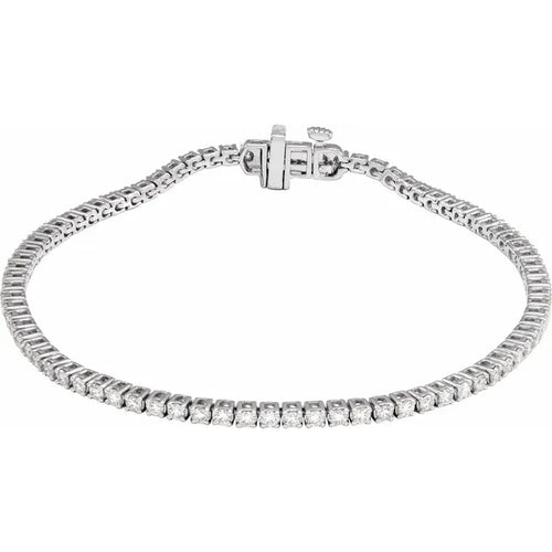 Load image 1 in gallery view. Diamond Jewelry Collections 14K White Gold 2 CTW Lab-Grown Diamond Tennis Bracelet — 4-Prong, 7 Inch