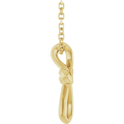 Load image 1 in gallery view. Gold Fashion Jewelry 14K Yellow Gold Freeform Cross Necklace — 16-18" Adjustable