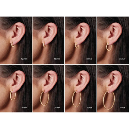 Load image 1 in gallery view. Gold Fashion Jewelry 30mm 14K Hoop Earrings