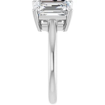 Load image 1 in gallery view. Custom Order 14K White 2 Stone Engagement Ring