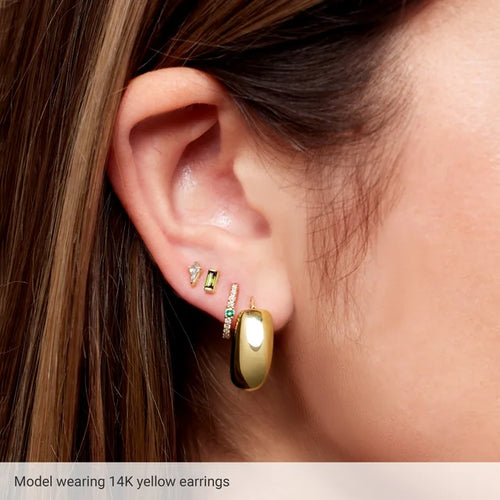 Load image 1 in gallery view. Gold Fashion Jewelry 14K Yellow Gold Hoop Earrings – 20 mm Polished Classic