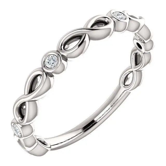 Diamond Wedding Rings 14K White 14K 0.06 ctw Diamond Wedding Ring