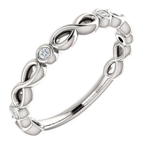 Load image 1 in gallery view. 14K 0.06 ctw Diamond Wedding Ring
