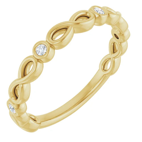 Load image 1 in gallery view. 14K 0.06 ctw Diamond Wedding Ring