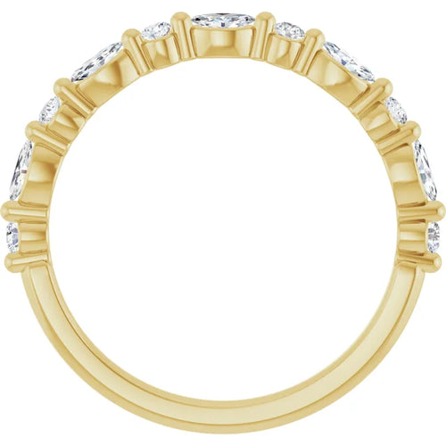 Load image 1 in gallery view. Diamond Wedding Rings 14K 0.35 ctw Marquise and Round Lab-Grown Diamond Wedding ring