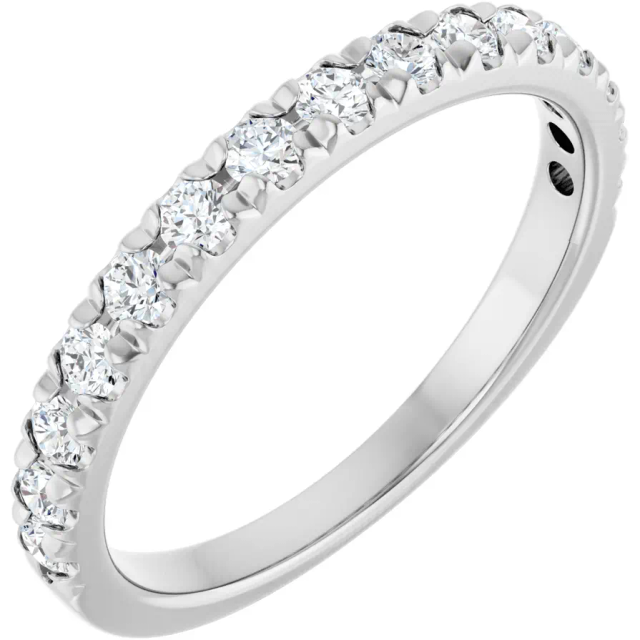 Platinum 2.25 mm Round French-Set Anniversary Band Mounting