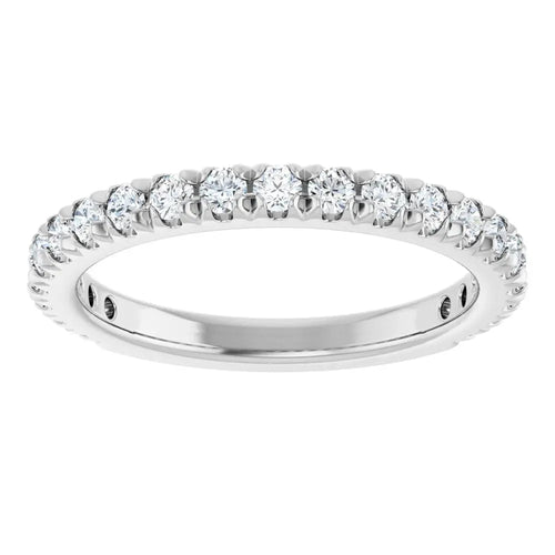 Load image 1 in gallery view. 14KW 0.33 ctw French set Lab-Grown Diamond wedding Ring