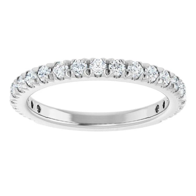 14KW 0.33 ctw French set Lab-Grown Diamond wedding Ring