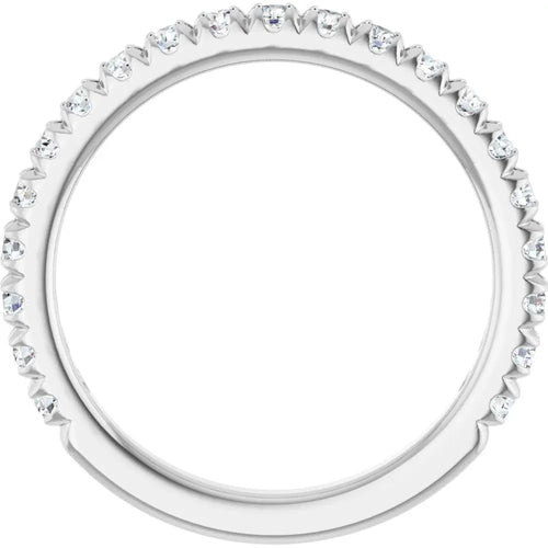 Load image 1 in gallery view. 14KW 0.33 ctw French set Lab-Grown Diamond wedding Ring
