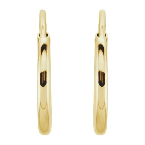 Load image 1 in gallery view. 14K 10mm Endless Hoop Earrings