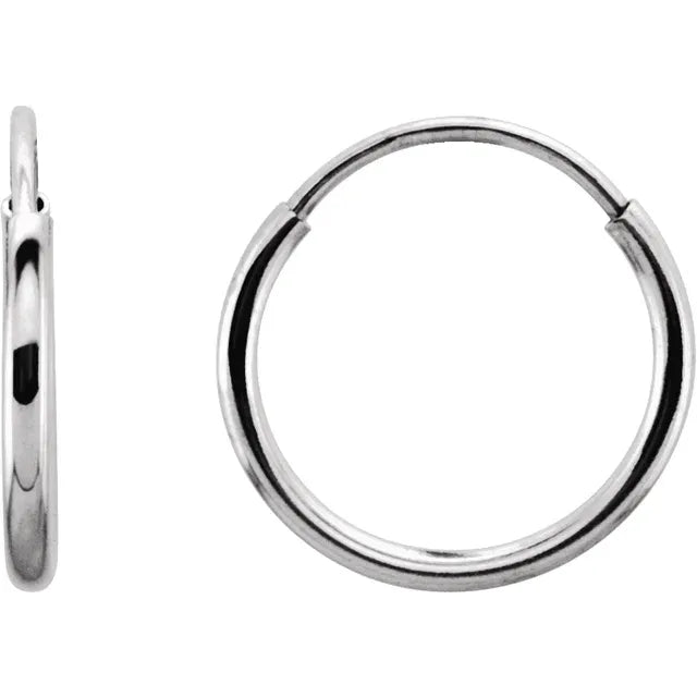 14K 10mm Endless Hoop Earrings