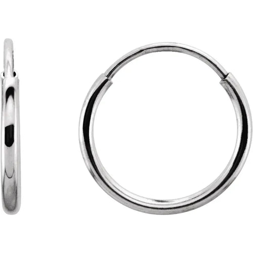 Load image 1 in gallery view. 14K 10mm Endless Hoop Earrings