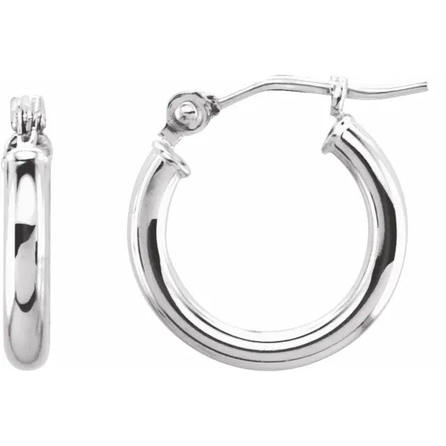 14K 13mm Hoop Earrings