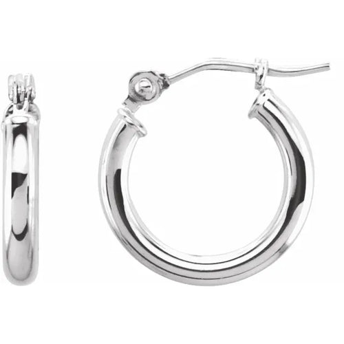Load image 1 in gallery view. 14K 13mm Hoop Earrings
