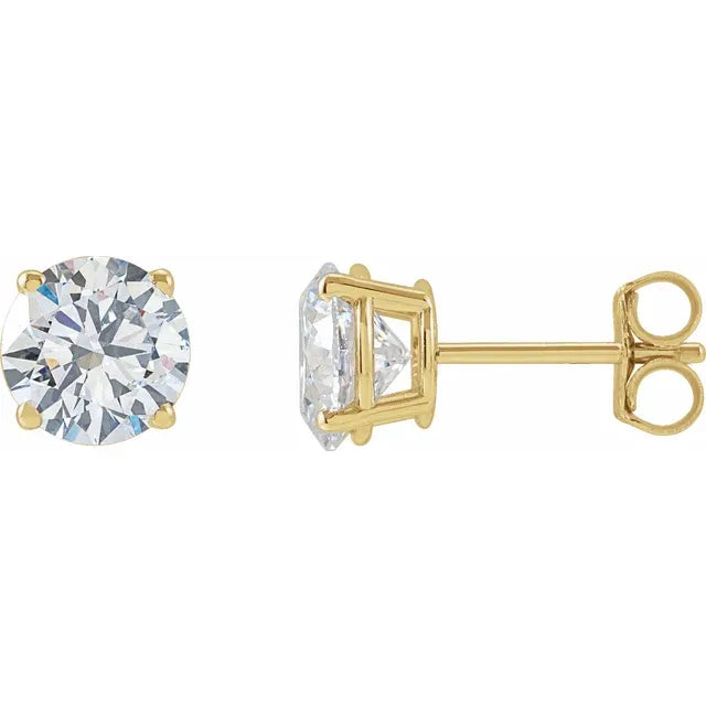Diamond Jewelry Collections 14K Yellow 14K 2.00 ctw Lab-Grown Diamond Stud Earring