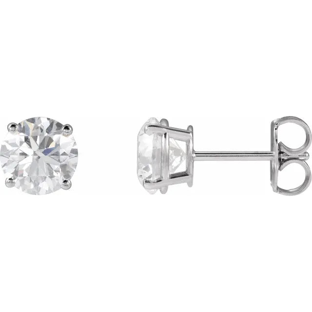 Diamond Jewelry Collections 14K White 14K 2.00 ctw Lab-Grown Diamond Stud Earring