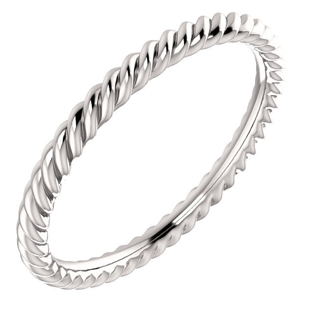 14K 2mm Rope Band - Farsi Jewelers