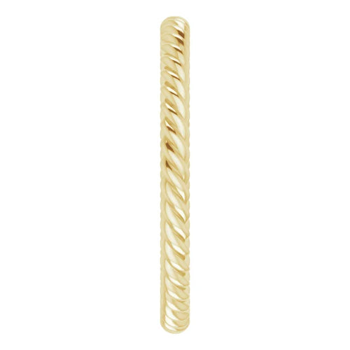 Load image 1 in gallery view. 14K 2mm Rope Wedding Band