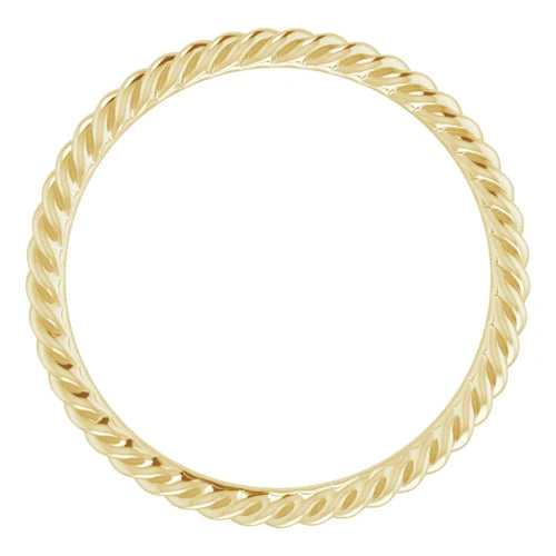 Load image 1 in gallery view. 14K 2mm Rope Wedding Band