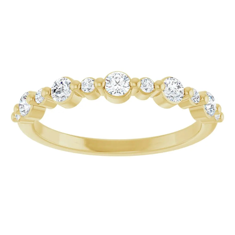 14K 3/8 CTW Lab-Grown Diamond Anniversary Band - Farsi Jewelers