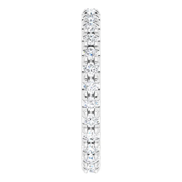 14K French-Set 1 ctw Lab-Grown Wedding Ring