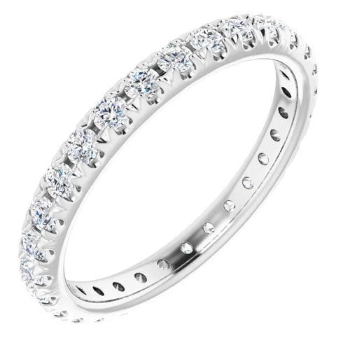 Load image 1 in gallery view. 14K French-Set 1 ctw Lab-Grown Wedding Ring