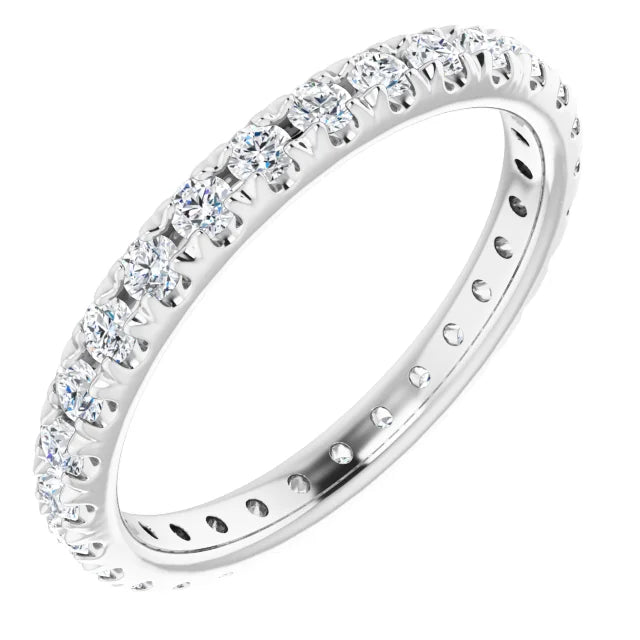 14K French-Set 1 ctw Lab-Grown Wedding Ring