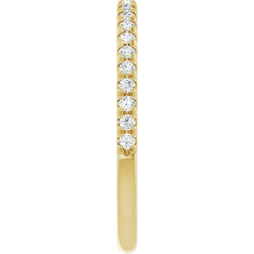 Load image 1 in gallery view. 14K French set 0.25 ctw Lab-Grown Diamond Wedding Ring