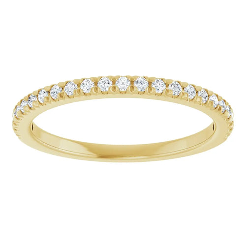 Load image 1 in gallery view. 14K French set 0.25 ctw Lab-Grown Diamond Wedding Ring