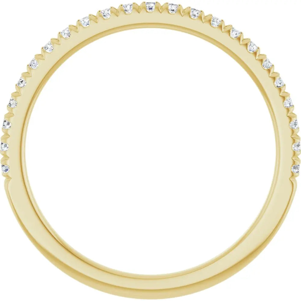 14K French set 0.25 ctw Lab-Grown Diamond Wedding Ring