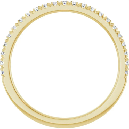 Load image 1 in gallery view. 14K French set 0.25 ctw Lab-Grown Diamond Wedding Ring